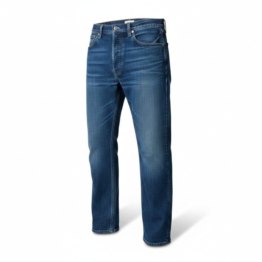 Levis 501 Mens Original Straight Leg Button Fly Jeans Medium Wash Blue W34 L29